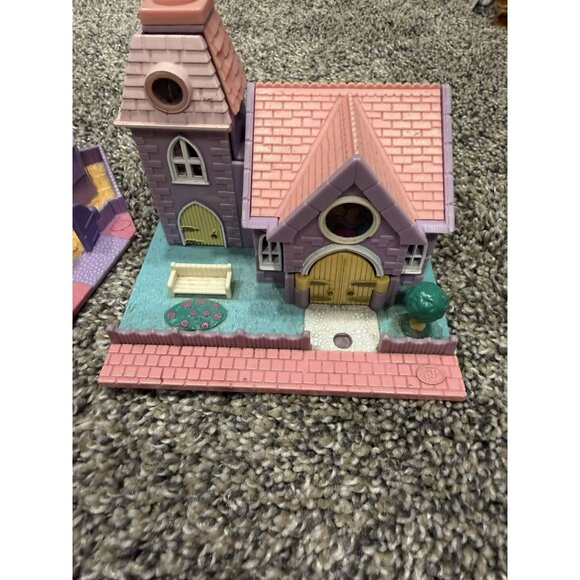Vintage Polly Pocket Church And Mansion *no People* - Picture 2 of 5